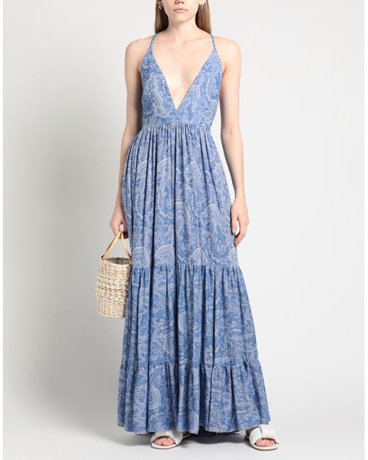 FACE TO FACE STYLE Blue Maxi-Kleid