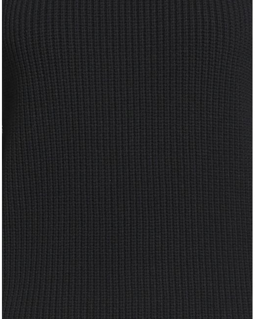 Alpha Studio Black Sweater Cotton, Polyamide