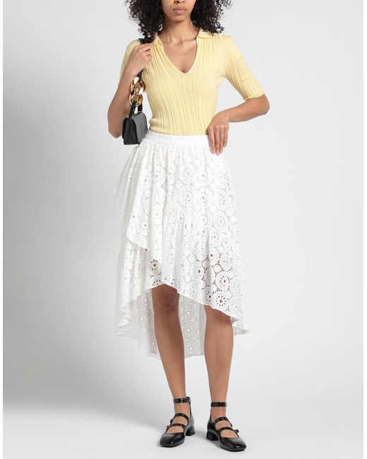Isabelle Blanche White Midi Skirt