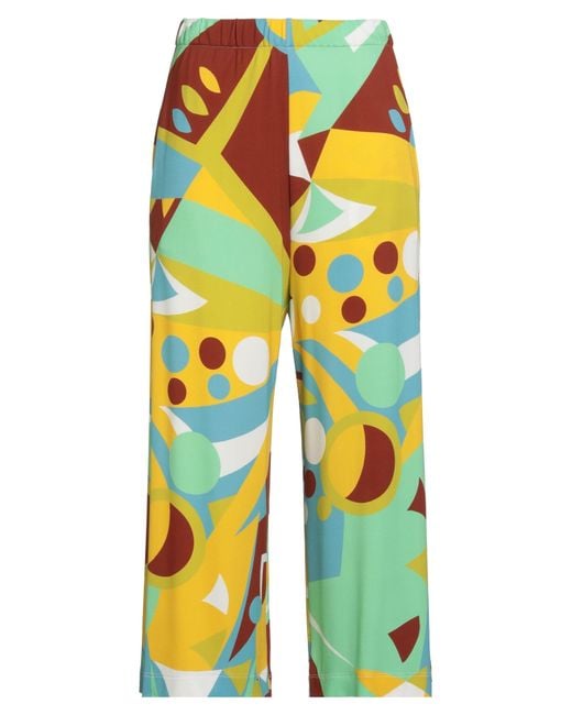 Fedeli Yellow Pants Viscose, Elastane