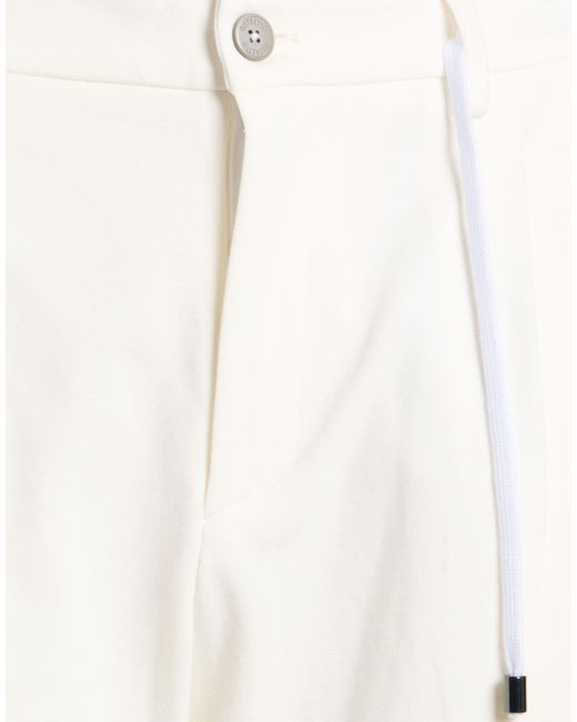 DISTRETTO 12 White Pants Cotton, Polyamide, Elastane for men