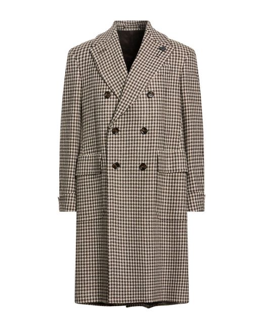 Lardini Brown Coat Virgin Wool, Cashmere for men