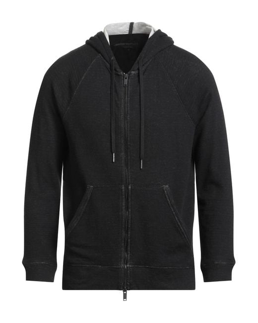 John Varvatos Black Sweatshirt Cotton, Elastane for men