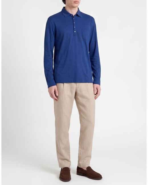 Massimo Alba Blue Polo Shirt for men
