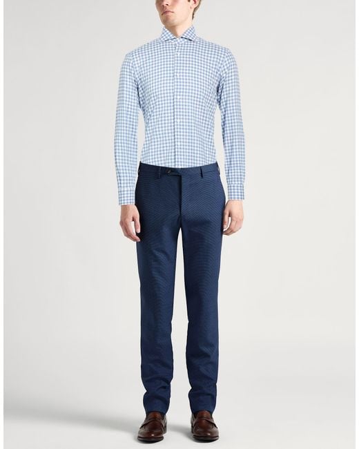 Barba Napoli Blue Culto Light Shirt Cotton for men
