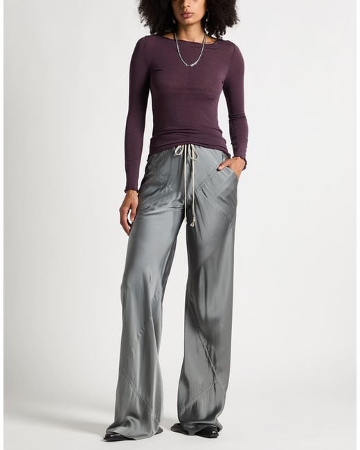 Rick Owens Gray Pants Acetate, Viscose