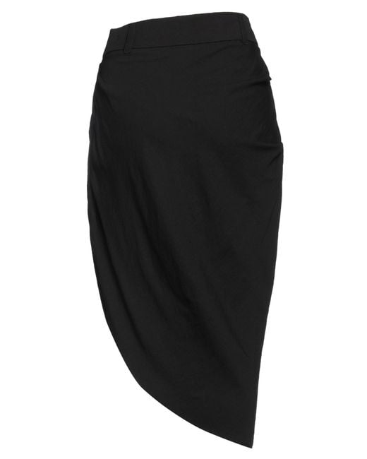 Jacquemus Black Midi Skirt Viscose, Polyamide