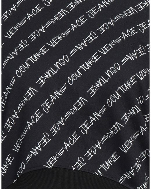 Versace Jeans Couture Black Sweatshirt Cotton, Elastane
