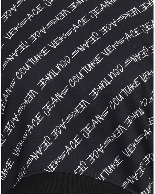 Versace Jeans Couture Black Sweatshirt Cotton, Elastane