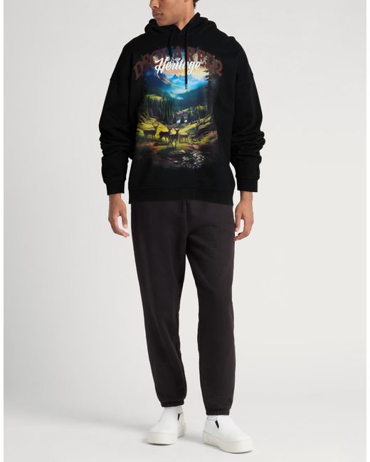 DSquared² Black Sweatshirt Cotton for men