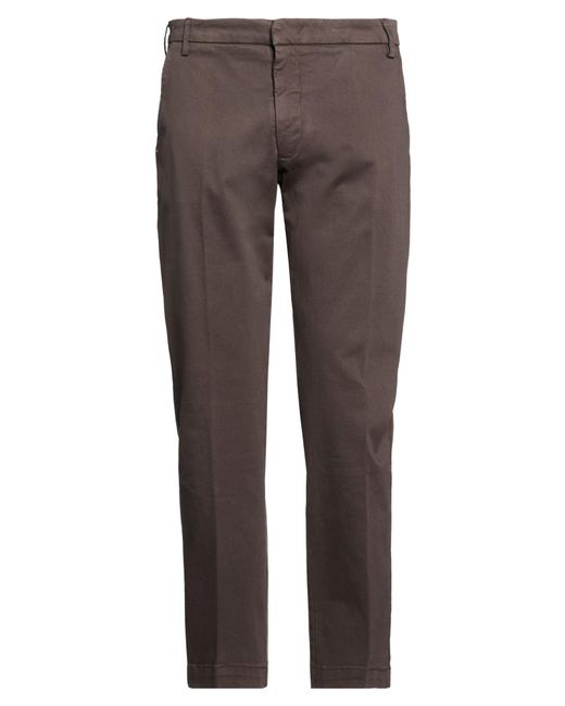 Entre Amis Gray Pants Cotton, Elastane for men