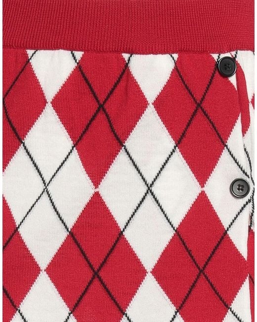 MSGM Red Mini Skirt Virgin Wool