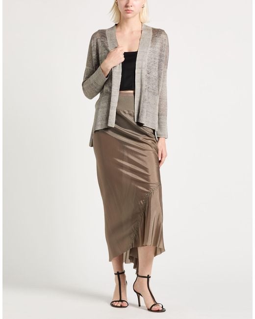 ALESSANDRO ASTE Gray Cardigan Linen