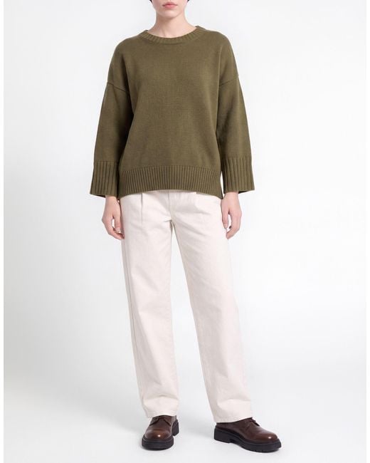 Carla G Green Military Sweater Polyacrylic, Alpaca Wool, Polyamide, Polyester