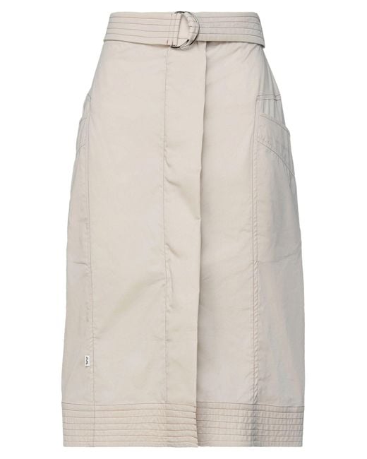 Jijil White Midi Skirt