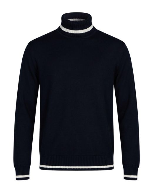 Paul & Shark Blue Midnight Turtleneck Virgin Wool for men