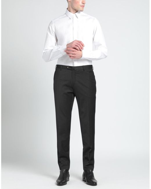 PT Torino Gray Pants Polyester, Wool, Elastane for men