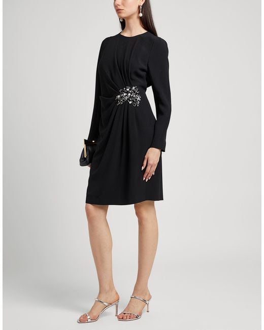 Emporio Armani Black Midi Dress Viscose, Acetate, Elastane