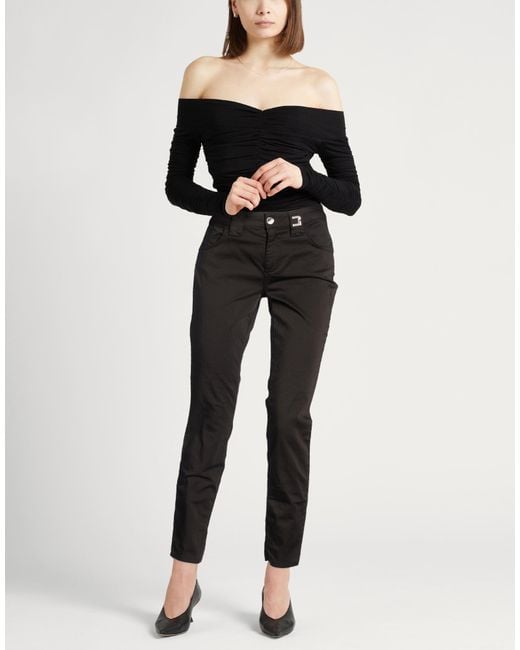 Liu Jo Black Pants Cotton, Polyester, Elastane