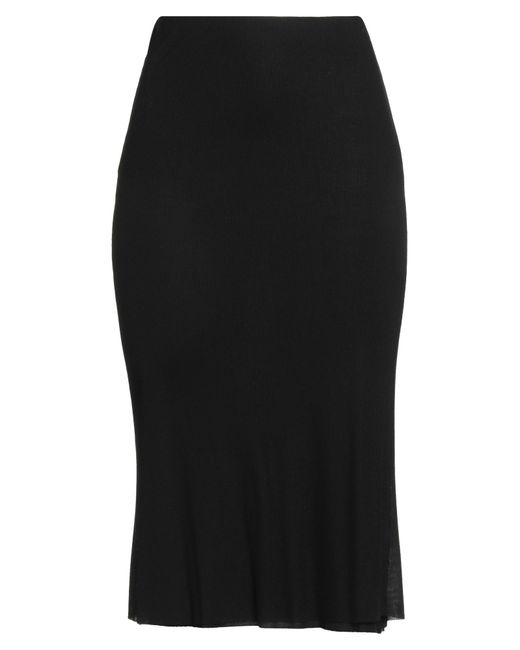 Khaite Black Midi Skirt Viscose