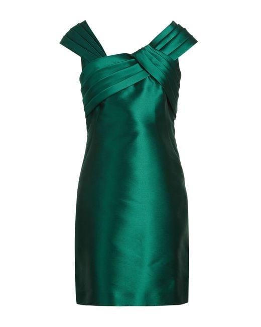Alberta Ferretti Women's Green Mini Dress Polyester, Silk