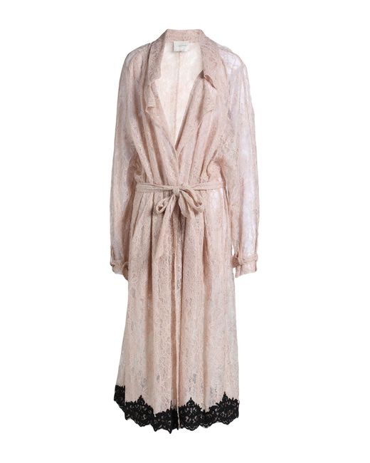 Anna Molinari Pink Overcoat & Trench Coat