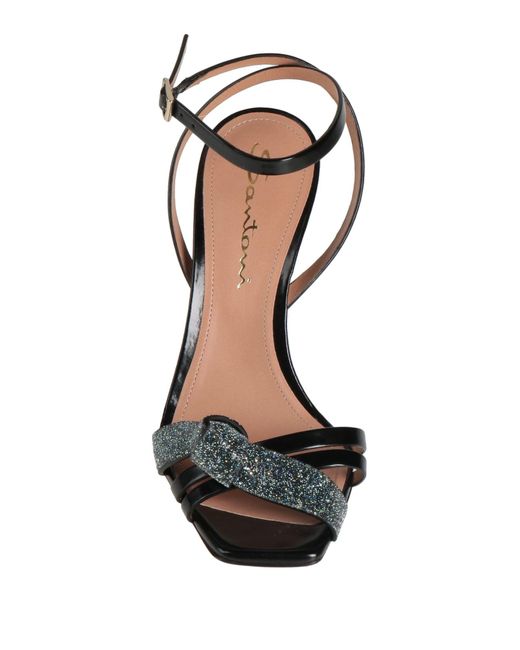 Santoni Black Sandals