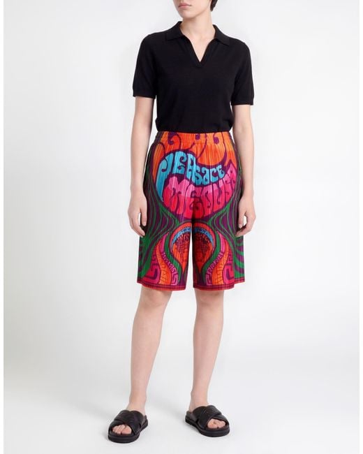 Versace Red Shorts & Bermuda Shorts Polyester