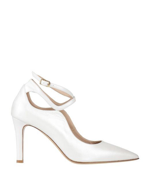 Walter Violet White Pumps Leather