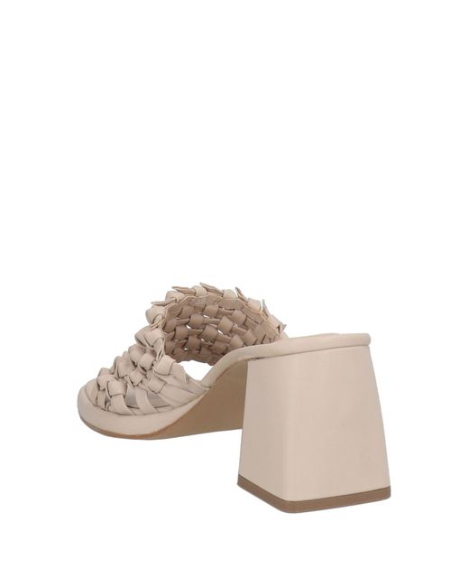 Emanuélle Vee Natural Sandals Leather