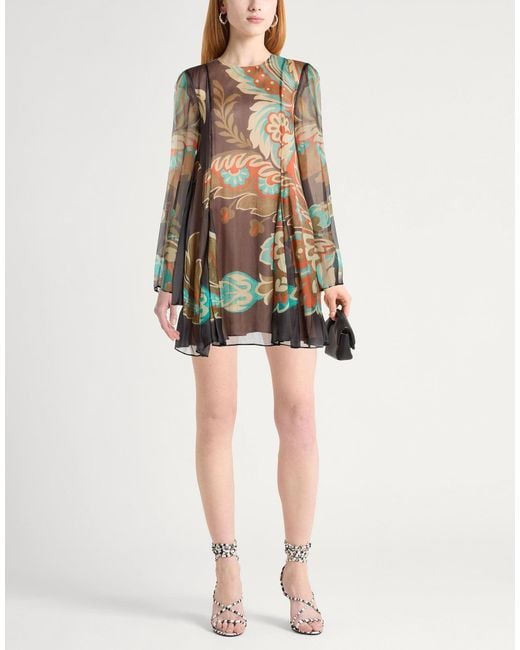 Etro Multicolor Mini Dress Silk