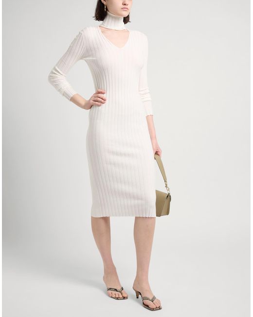 Ice Play White Midi Dress
