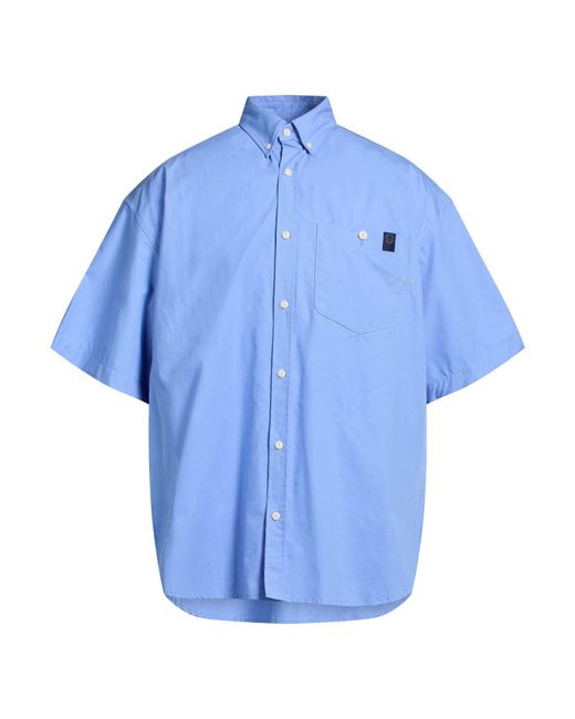 ANGLAN Blue Shirt Cotton for men