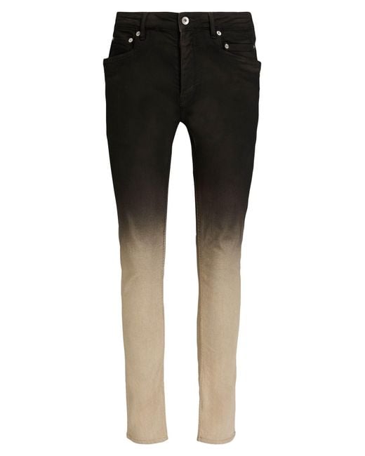 Rick Owens Black Charcoal Jeans Cotton, Elastomultiester, Rubber for men