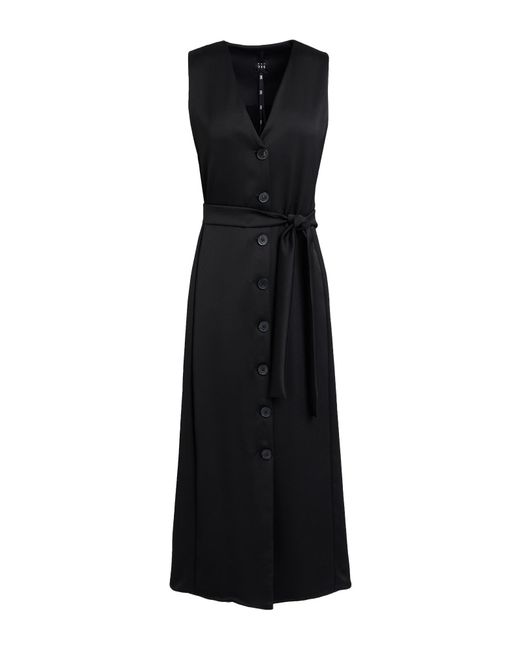 Marella Black Midi Dress Polyester