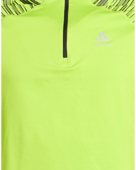 Odlo Green Sweatshirt Polyester, Elastane for men