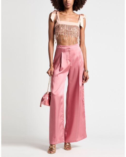 Elisabetta Franchi White Blush Top Polyamide, Silk