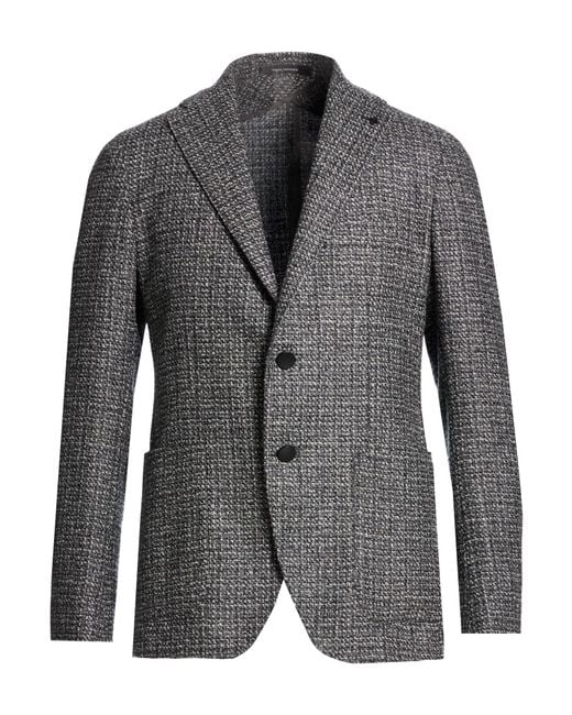 Tagliatore Gray Blazer Virgin Wool, Polyester for men