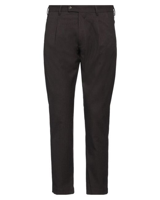Messagerie Gray Luxe Fabrics Pants Polyester, Viscose, Wool, Elastane for men