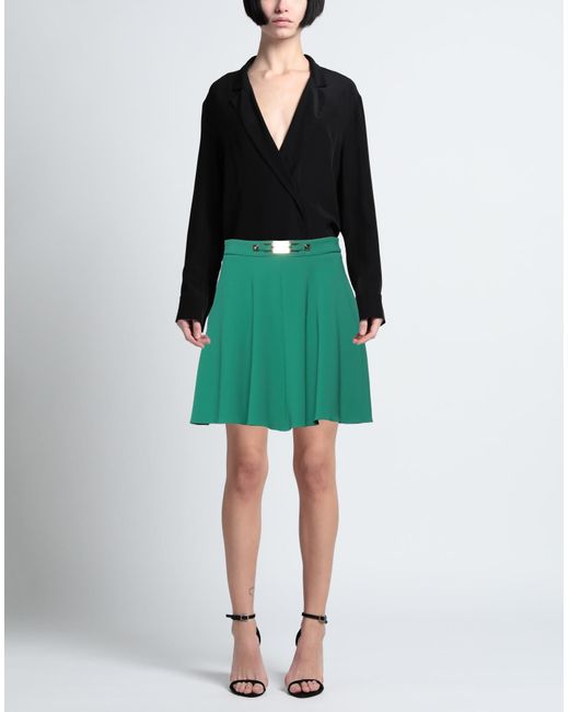 Elisabetta Franchi Green Mini Skirt