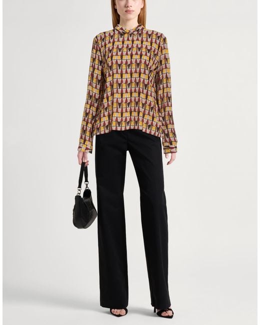 Robert Friedman Brown Marigold Top Viscose