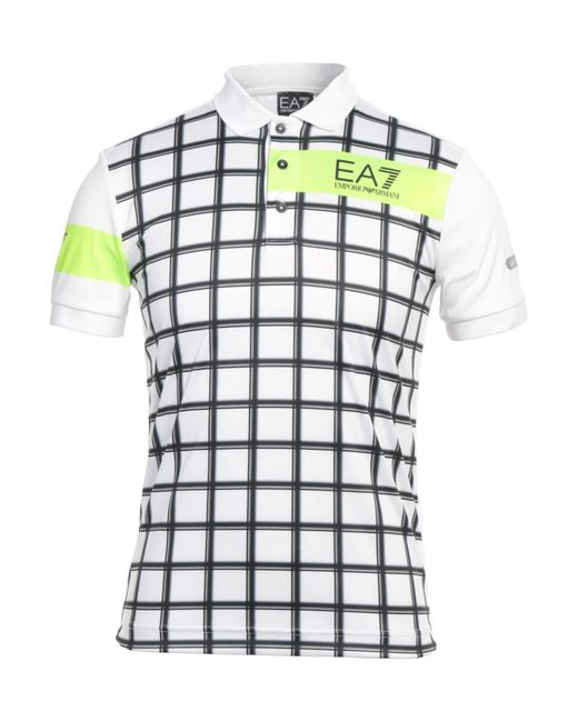 EA7 White Polo Shirt for men