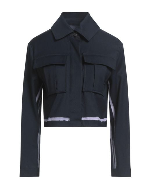 Alpha Studio Blue Jacket Polyester, Viscose, Elastane
