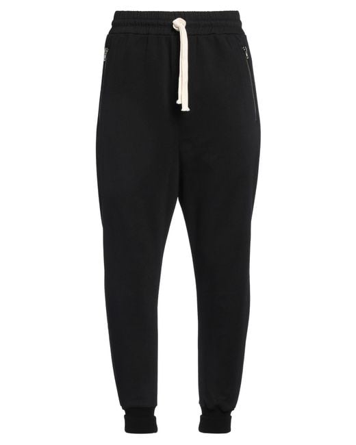Isabel Benenato Black Pants Cotton, Polyester, Polyamide, Viscose for men