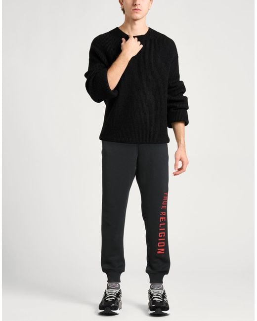 True Religion Black Pants Cotton, Polyester for men