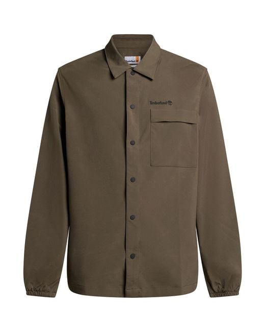 Timberland Green Military Jacket Polyester, Elastane for men