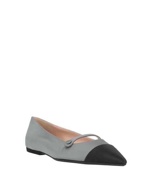 N°21 Gray Ballet Flats Textile Fibers