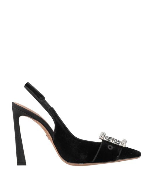 Dolce & Gabbana Black Pumps Viscose, Cotton, Polyester, Lambskin