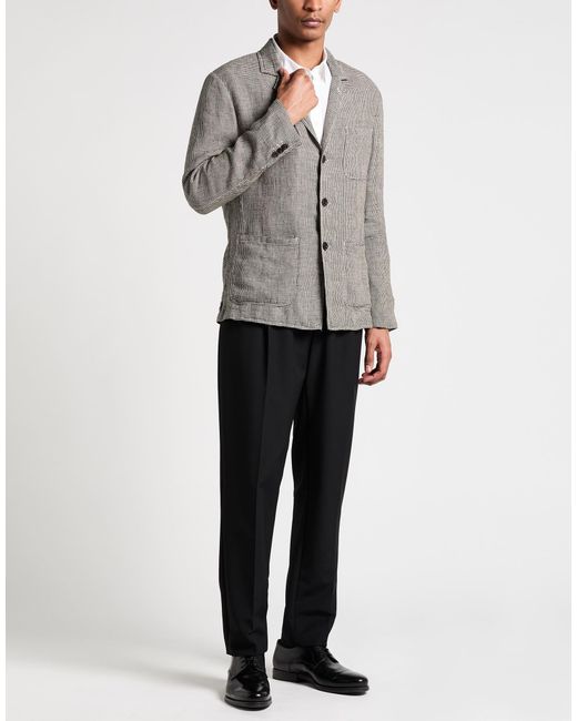 Boglioli Gray Blazer Linen for men