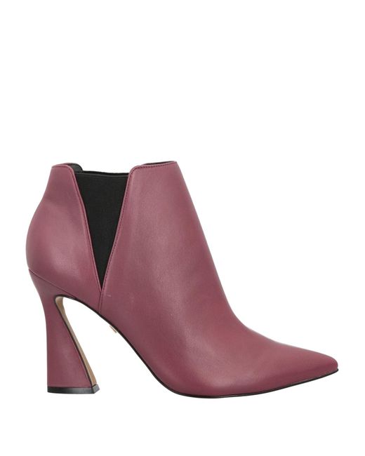 Carrano Purple Ankle Boots Soft Leather